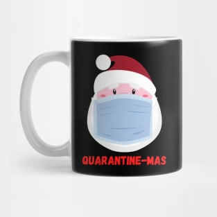 Quarantine-Mas Santa Claus Christmas in Quarantine Santa Clause Wearing a Mask and Social Distancing Mug